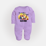 Tamil Pongal Cultural Print in tamil | Customized Fullbody Suit for Kid - LILAC - New Born (Chest 7.5")
