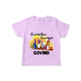 Tamil Pongal Cultural Print in tamil | Customized T-Shirt for Kid - LILAC - 0-5 Months Old (Chest 17")