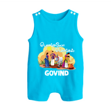 Tamil Pongal Cultural Print in tamil | Customized Romper Suit for Kid - SKY BLUE - 0 - 5 Months Old (Chest 18")