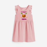 Pongalo Pongal in tamil | Personalized Kids  frock   - BABY PINK - 1 - 2 Years Old (Chest 22" , Full Length 22")