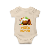 Happy Pongal  | Personalized Kids Romper  - IVORY - New Born (Chest 14")
