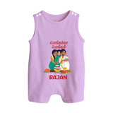 Pongalo Pongal Family Celebration | Personalized Kids Romper Suit  - LILAC - 0 - 5 Months Old (Chest 18")