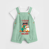 Pongalo Pongal Family Celebration | Personalized Kids Dungaree  - MINT GREEN - 0 - 5 Months Old (Chest 18")