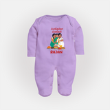 Pongalo Pongal Family Celebration | Personalized Kids Fullbody Suit  - LILAC - New Born (Chest 7.5")
