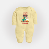 Pongalo Pongal Family Celebration | Personalized Kids Fullbody Suit  - PASTEL YELLOW - New Born (Chest 7.5")