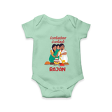 Pongalo Pongal Family Celebration | Personalized Kids Romper  - MINT GREEN - New Born (Chest 14")
