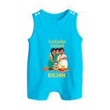 Pongalo Pongal Family Celebration | Personalized Kids Romper Suit  - SKY BLUE - 0 - 5 Months Old (Chest 18")