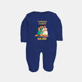 Pongalo Pongal Family Celebration | Personalized Kids Fullbody Suit  - NAVY BLUE - New Born (Chest 7.5")