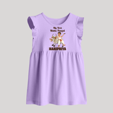 My First Mattu Pongal – Kid & Cow | Customized Baby frock for baby - LILAC - 0 - 3 Months Old (Chest 17")