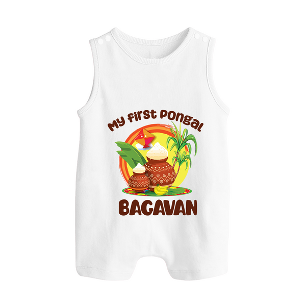 My First Pongal – Classic Pot Illustration | Customized Romper  Suit for baby - WHITE - 0 - 5 Months Old (Chest 18")