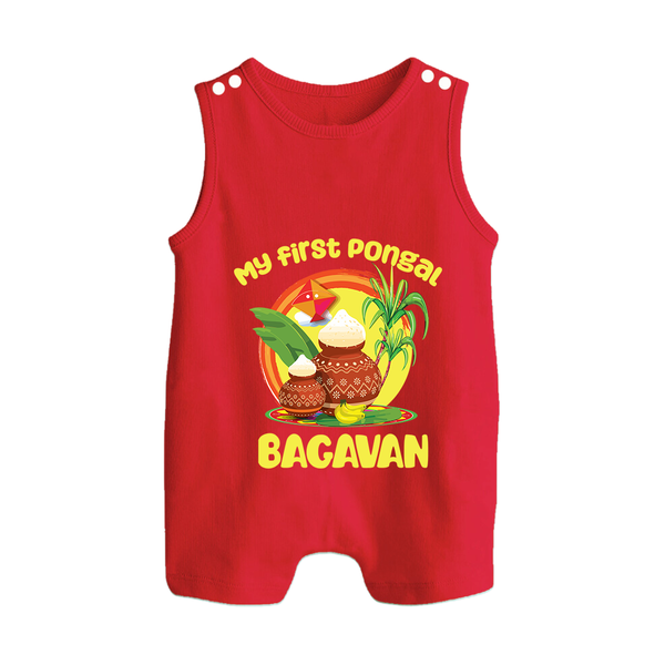 My First Pongal – Classic Pot Illustration | Customized Romper  Suit for baby - RED - 0 - 5 Months Old (Chest 18")