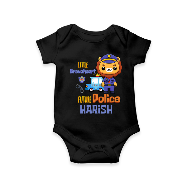 Little Braveheart Police Hero Onesie - BLACK - 0 - 3 Months Old (Chest 16")