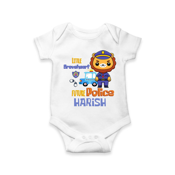 Little Braveheart Police Hero Onesie - WHITE - 0 - 3 Months Old (Chest 16")