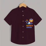 Little Braveheart Police Hero Shirt - MAROON - 0 - 6 Months Old (Chest 21")