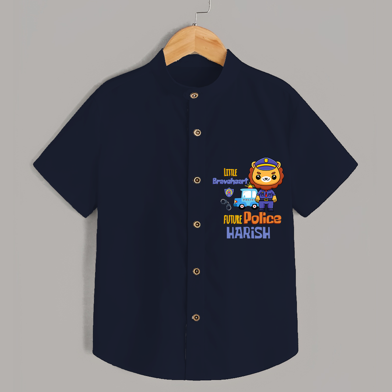 Little Braveheart Police Hero Shirt - NAVY BLUE - 0 - 6 Months Old (Chest 21")
