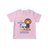 Little Braveheart Police Hero T-Shirt - PINK - 0 - 5 Months Old (Chest 17")