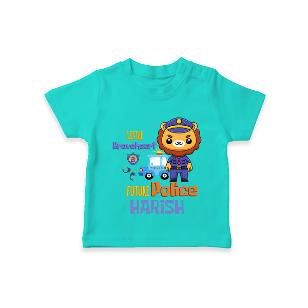 Little Braveheart Police Hero T-Shirt - TEAL - 0 - 5 Months Old (Chest 17")