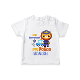 Little Braveheart Police Hero T-Shirt - WHITE - 0 - 5 Months Old (Chest 17")