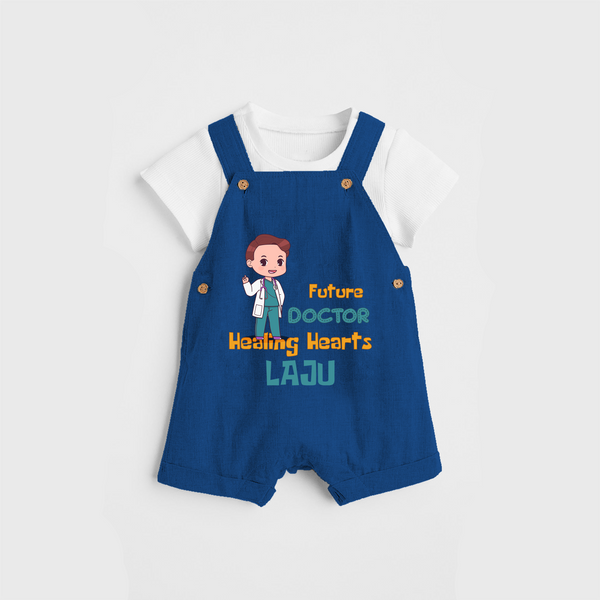 Healing Hearts Doctor Boy Dungaree - COBALT BLUE - 0 - 3 Months Old (Chest 17")