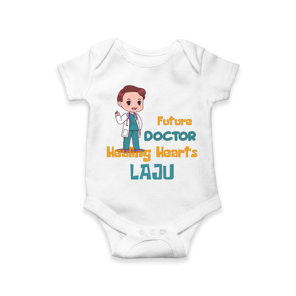 Healing Hearts Doctor Boy Onesie - WHITE - 0 - 3 Months Old (Chest 16")