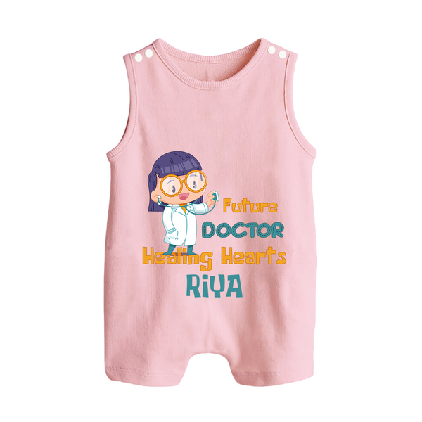 Future Doctor Romper Suit | Custom Printed Name Romper Suit - BABY PINK - 0 - 5 Months Old (Chest 18")