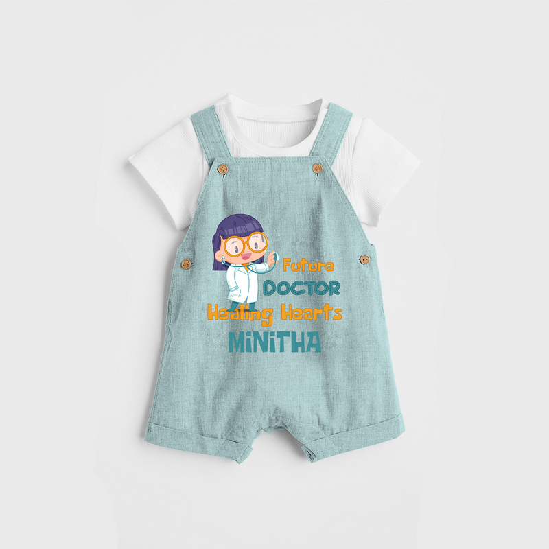 Healing Hearts Doctor Girl Dungaree - ARCTIC BLUE - 0 - 3 Months Old (Chest 17")