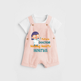 Healing Hearts Doctor Girl Dungaree - PEACH - 0 - 3 Months Old (Chest 17")