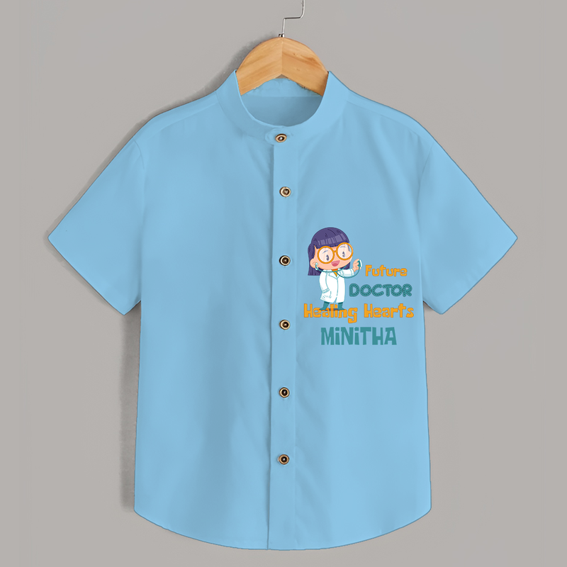 Healing Hearts Doctor Girl Shirt - SKY BLUE - 0 - 6 Months Old (Chest 21")