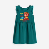 Brave and Bold Firefighter Hero Frock - MYRTLE GREEN - 0 - 6 Months Old (Chest 18")