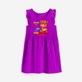 Brave and Bold Firefighter Hero Frock - PURPLE - 0 - 6 Months Old (Chest 18")