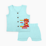 Future Firefighter Jabla Set | Profession-Themed Name Jabla Set - BABY BLUE - 0 - 3 Months Old (Chest 9.8")