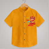 Future Firefighter Shirt | Profession-Themed Name Shirt - CHROME YELLOW - 0 - 6 Months Old (Chest 23")