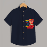 Brave and Bold Firefighter Hero Shirt - NAVY BLUE - 0 - 6 Months Old (Chest 21")