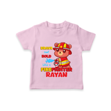 Brave and Bold Firefighter Hero T-Shirt - PINK - 0 - 5 Months Old (Chest 17")