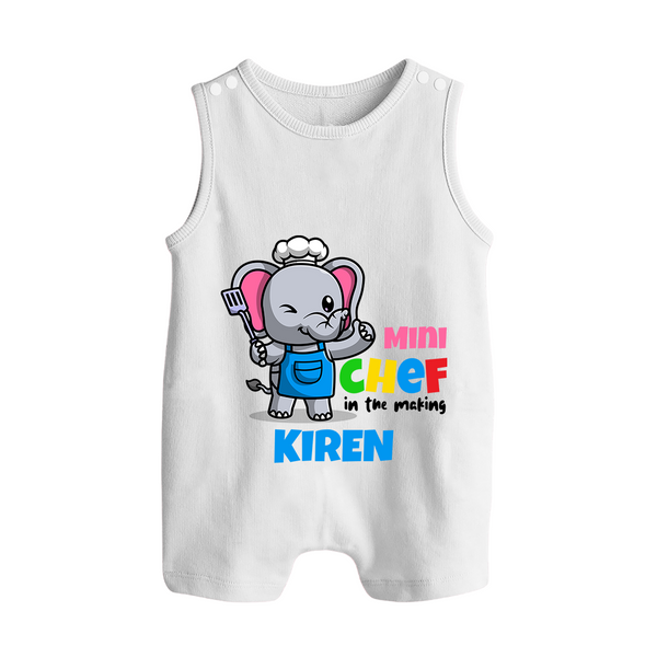 Future Chef Romper Suit | Soft Cotton Personalized Romper Suit - WHITE - 0 - 5 Months Old (Chest 18")