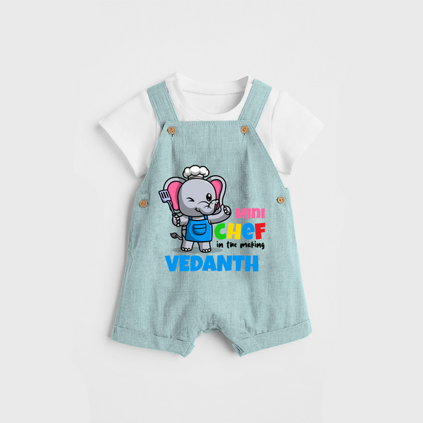 Aspiring Mini Chef Dungaree - ARCTIC BLUE - 0 - 3 Months Old (Chest 17")