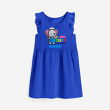 Aspiring Mini Chef Frock - ROYAL BLUE - 0 - 6 Months Old (Chest 18")