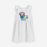 Aspiring Mini Chef Frock - WHITE - 0 - 6 Months Old (Chest 18")