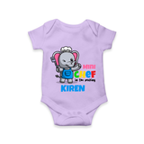 Future Chef Romper / Onesie | Soft Cotton Personalized Romper / Onesie - LILAC - New Born (Chest 14")