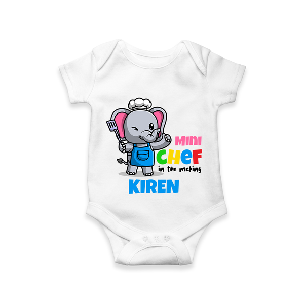 Future Chef Romper / Onesie | Soft Cotton Personalized Romper / Onesie - WHITE - New Born (Chest 14")