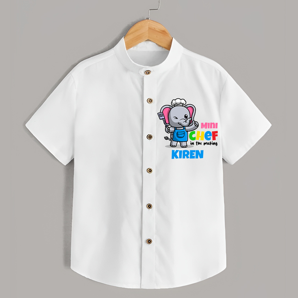 Future Chef Shirt | Soft Cotton Personalized Shirt - WHITE - 0 - 6 Months Old (Chest 23")