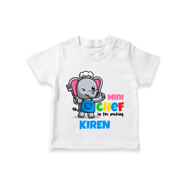 Future Chef T-Shirt | Soft Cotton Personalized T-Shirt - WHITE - 0-5 Months Old (Chest 17")