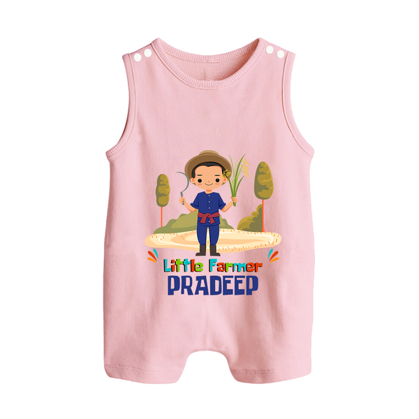 Future Farmer Romper Suit | Profession-Themed Name Romper Suit - BABY PINK - 0 - 5 Months Old (Chest 18")