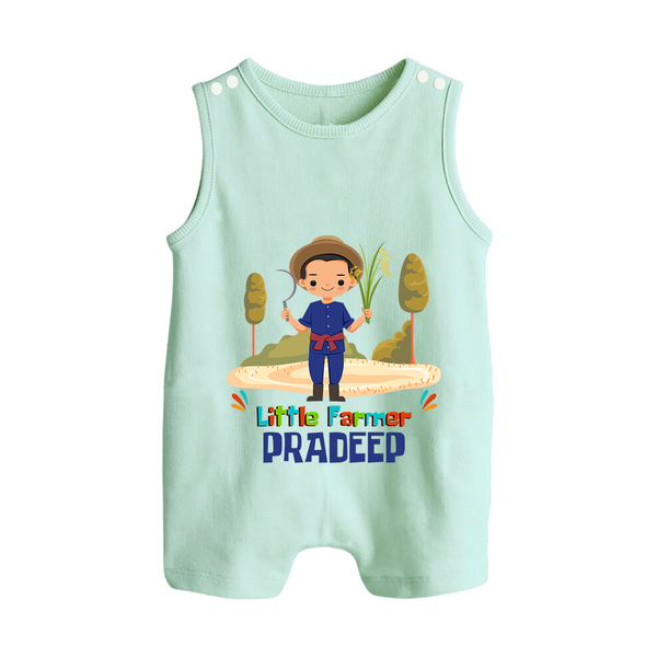 Future Farmer Romper Suit | Profession-Themed Name Romper Suit - MINT GREEN - 0 - 5 Months Old (Chest 18")