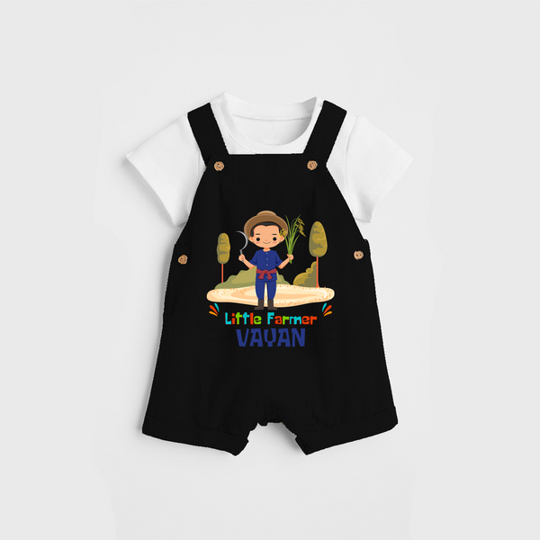 Little Farmer Boy Dungaree - BLACK - 0 - 3 Months Old (Chest 17")