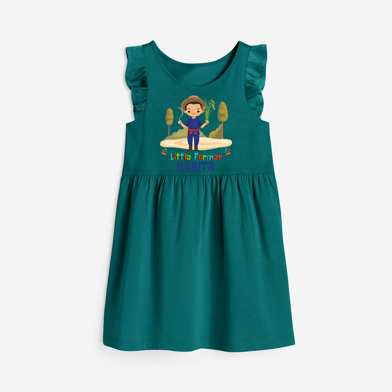 Little Farmer Boy Frock - MYRTLE GREEN - 0 - 6 Months Old (Chest 18")