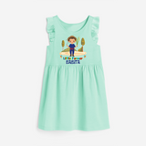 Little Farmer Boy Frock - TEAL GREEN - 0 - 6 Months Old (Chest 18")