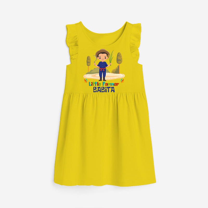 Little Farmer Boy Frock - YELLOW - 0 - 6 Months Old (Chest 18")