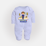 Future Farmer Sleep Suit | Profession-Themed Name Sleep Suit - BABY BLUE - New Born (Chest 7.5")