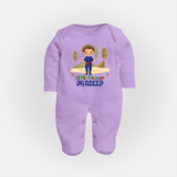 Future Farmer Sleep Suit | Profession-Themed Name Sleep Suit - LILAC - New Born (Chest 7.5")